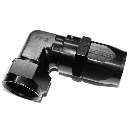 Fragola -10AN x 90 Degree Low Profile Forged Hose End - Black