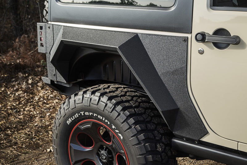 Rugged Ridge XHD Rear Armor Fenders Pair 2 Dr 07-18 Jeep Wrangler JK Rugged Ridge Fenders