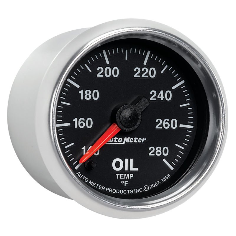 Autometer GS Series 2-1/16in Oil Temperature Gauge 140-280 Degrees Electric Full Sweep AutoMeter Gauges