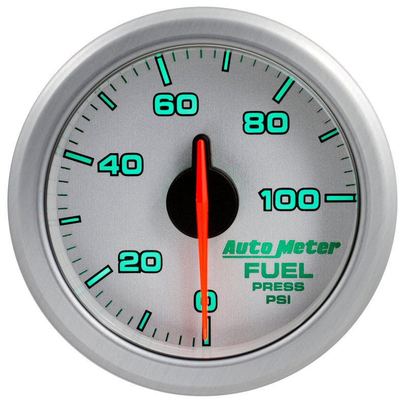 Autometer Airdrive 2-1/6in Fuel Pressure Gauge 0-100 PSI - Silver AutoMeter Gauges