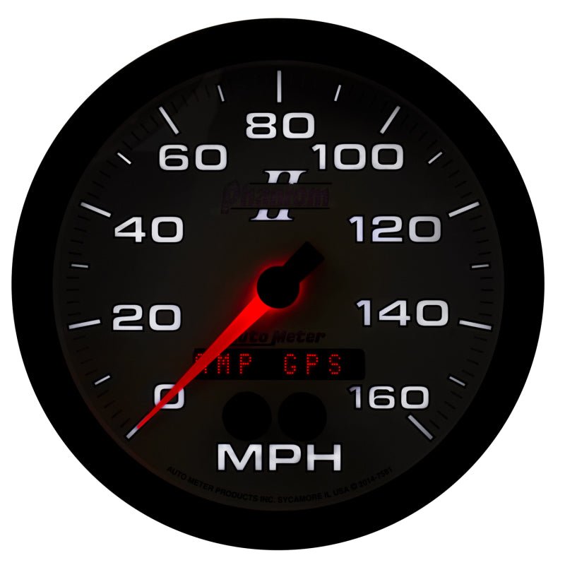 Autometer Phantom II 5in 0-140MPH In-Dash Electronic GPS Programmable Speedometer AutoMeter Gauges