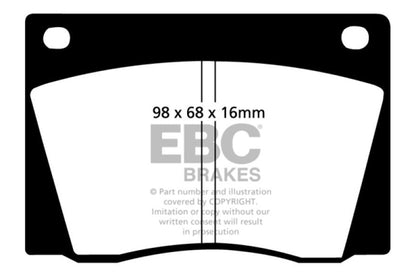 EBC 67-74 Ac 428 7.0 Greenstuff Front Brake Pads