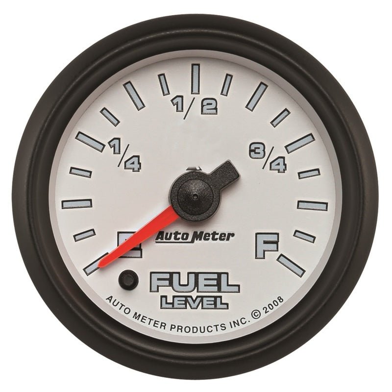 Autometer Pro-Cycle Gauge Fuel Level 2 1/16in 0-280 Programmable White AutoMeter Gauges