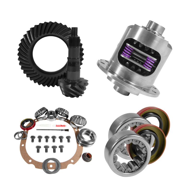 Yukon 8.8in Ford 3.73 Rear Ring & Pinion Install Kit 31 Spline Positraction 2.99in Axle Bearings