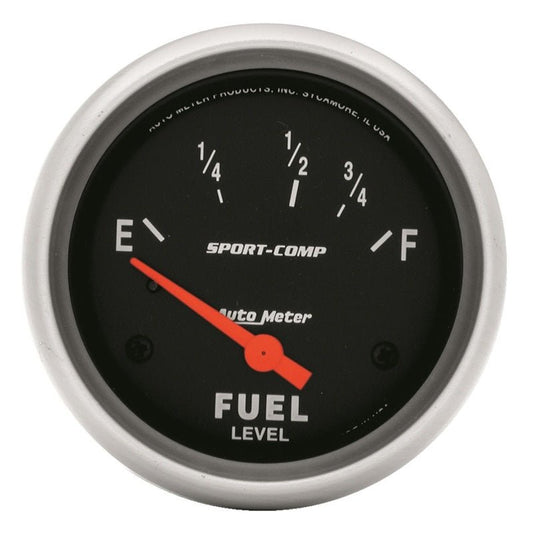 Autometer Sport-Comp 2 5/8in 73ohm-10ohm Fuel Level Gauge AutoMeter Gauges