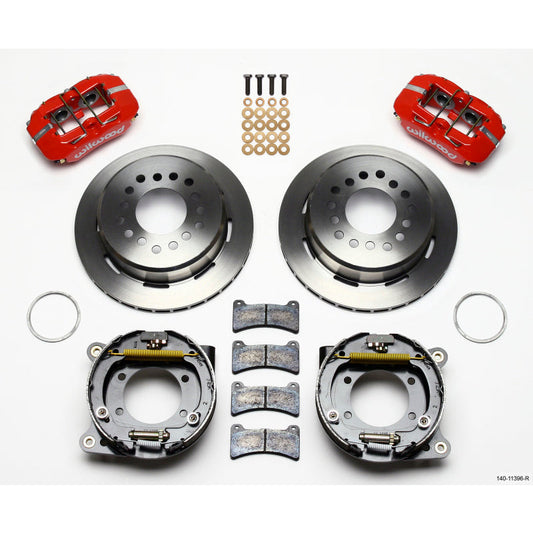 Wilwood Dynapro Low-Profile 11.00in P-Brake Kit - Red Ford 8.8 w/2.50in Offset-5 Lug Wilwood Big Brake Kits