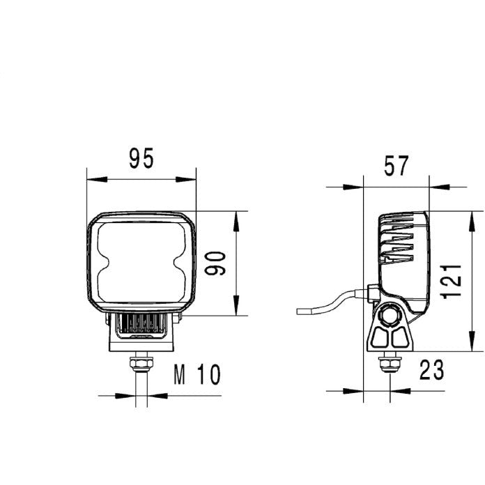 Hella Work Lamp Wa 0Gr Md1224 LtDt Rl15 1Ga Hella Work Lights