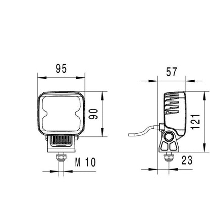 Hella Work Lamp Wa 0Gr Md1224 LtDt Rl15 1Ga Hella Work Lights