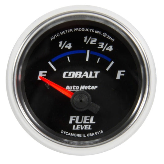 Autometer Cobalt Gauge Fuel Level 2 1/16in 16e To 158f Elec Cobalt AutoMeter Gauges