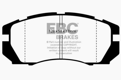 EBC 95-96 Subaru Impreza 2.2 Greenstuff Front Brake Pads