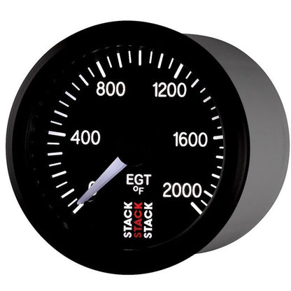 Autometer Stack 52mm 0-2000 Deg F Pro Stepper Motor Exhaust Gas Temp Gauge - Black AutoMeter Gauges