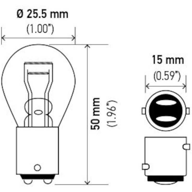 Hella Bulb 2057 12V 27/7W BAY15d S8 Hella Bulbs