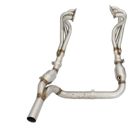 aFe Power Twisted Steel Headers & Y-Pipe w/ Cat SS 2.5in 07-11 Jeep Wrangler (JK) V6 3.6L aFe Headers & Manifolds