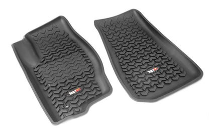 Rugged Ridge Floor Liner Front Black 2007-2012 Dodge / Jeep Caliber / 07-17 Compass / Patriot MK Rugged Ridge Floor Mats - Rubber