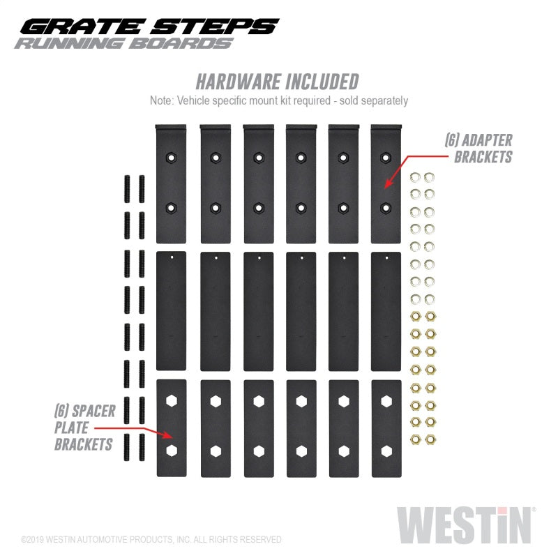 Westin Grate Steps Running Boards 68 in - Textured Black