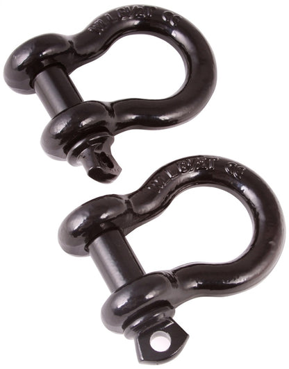 Rugged Ridge 3/4in Black D-Shackles Rugged Ridge Shackle Kits