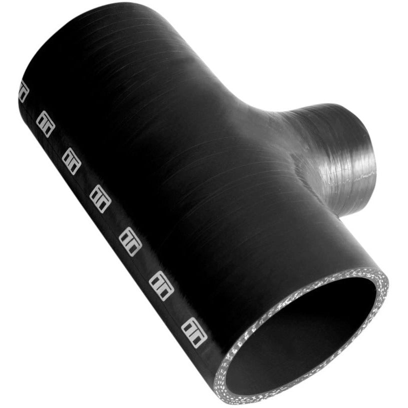 Turbosmart Hose Tee 2.50in ID 1.5in Spout - Black Turbosmart Silicone Couplers & Hoses