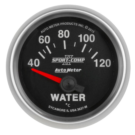 Autometer Sport-Comp II Gauge Water Temp 2 1/16in 40-120c Electric Sport-Comp II AutoMeter Gauges