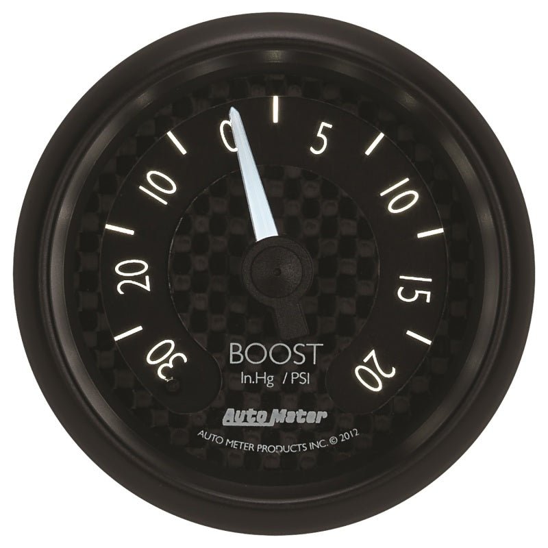 Autometer GT Series 52mm Mechanicl 30 In Hg/20 psi Vacuum/Boost Gauge AutoMeter Gauges
