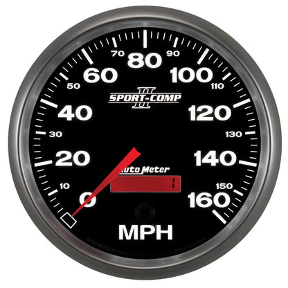 Autometer Sport-Comp II 5 inch 0-160MPH Electronic Programmable Speedometer AutoMeter Gauges