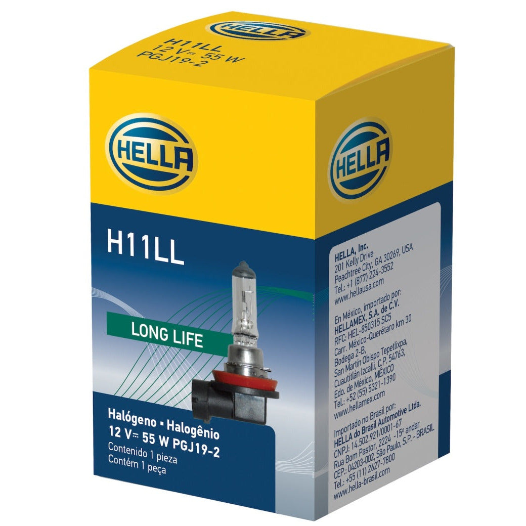 Hella Bulb H11 12V 55W PGJ19-2 T4 LONG LIFE Hella Bulbs