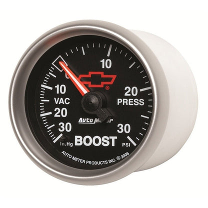 Autometer Sport-Comp II GM 52mm 30 PSI Mechanical Boost Vacumm Gauge AutoMeter Gauges