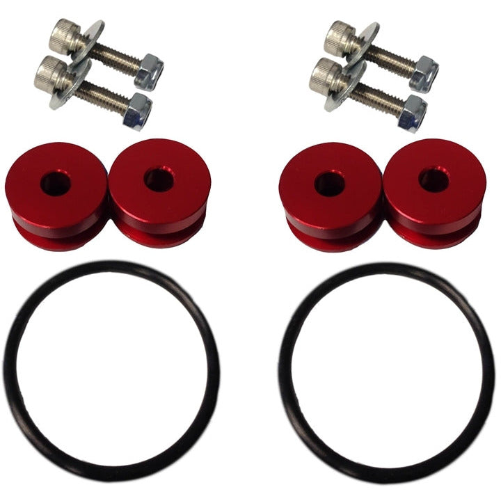 Torque Solution Billet Bumper Quick Release Kit (Red): Universal Torque Solution Quick Release Adapters