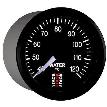 Autometer Stack 52mm 40-120 Deg C 1/8in NPTF Male Pro Stepper Motor Water Temp Gauge - Black AutoMeter Gauges