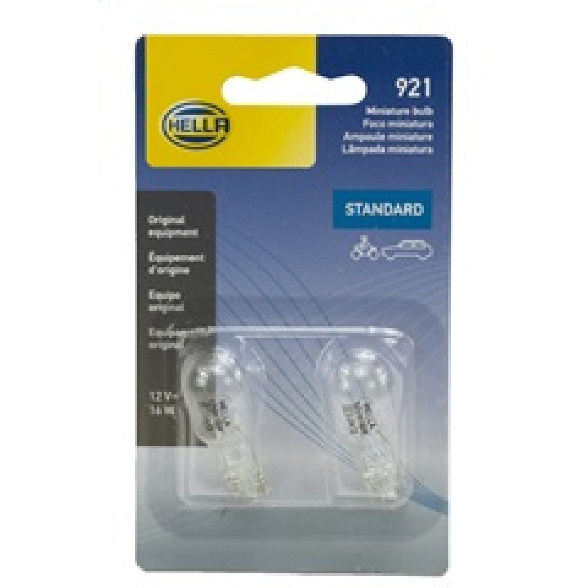 Hella Bulb 921 12V 16W W21X95D T5 (2) Hella Bulbs