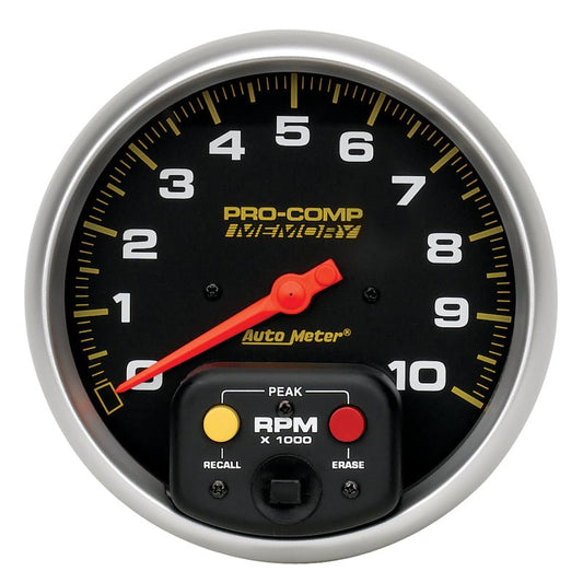 Autometer Pro-Comp 5 inch 10K RPM with Peak Memory  In-Dash Tachometer AutoMeter Gauges