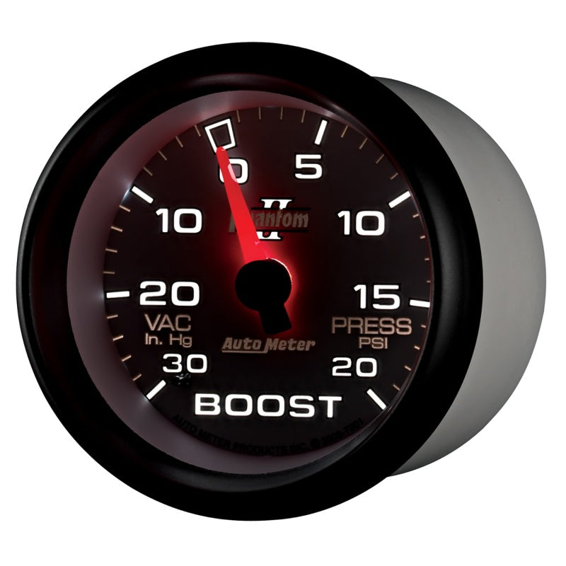 AutoMeter Gauge Vac/Boost 2-5/8in. 30Inhg-20PSI Mechanical Phantom II AutoMeter Gauges