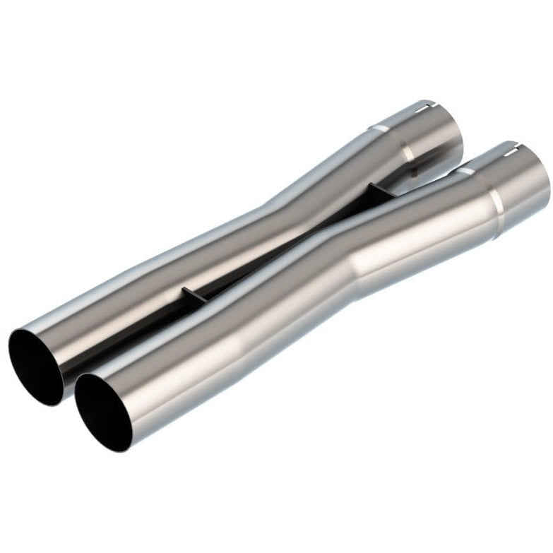 Borla 2.5in Universal X-Pipe 3.21in Inlet Centerline 3.45in Outlet Centerline 27.63in OAL Borla X Pipes