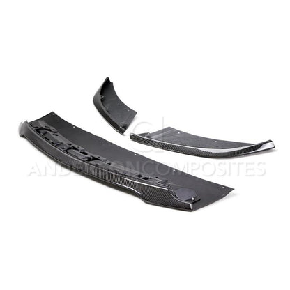 Anderson Composites 2015-2017 Ford Mustang Shelby GT350 Carbon Fiber Front Splitter (3 PC)