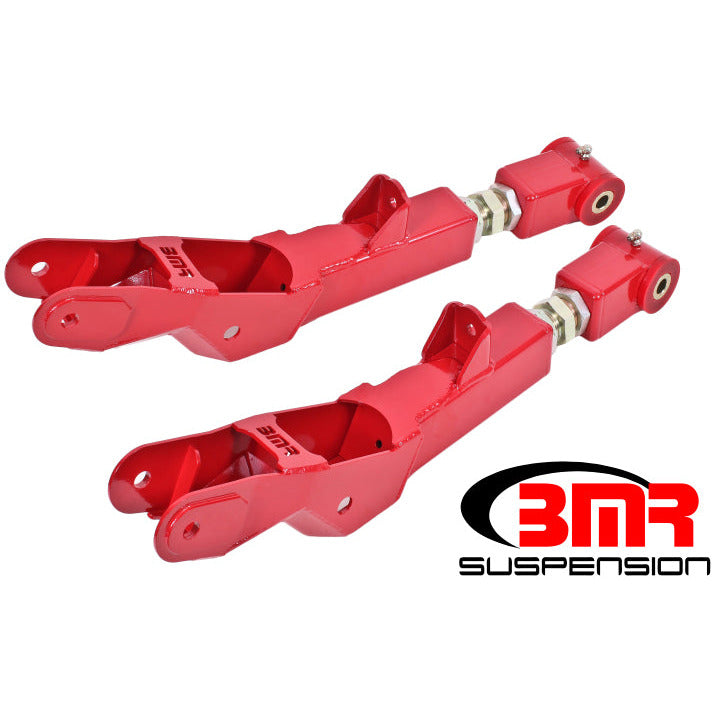 BMR 10-15 5th Gen Camaro Lower Control Arms Rear On-Car Adj. (Polyurethane) - Red BMR Suspension Control Arms