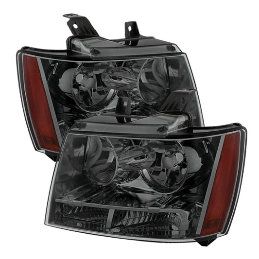 Xtune Chevy Suburban 1500/2500 07-14 Crystal Headlights Smoke HD-JH-CSUB07-AM-SM SPYDER Headlights