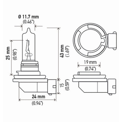 Hella Bulb H9 12V 65W Pgj195 T4 Sb Hella Bulbs