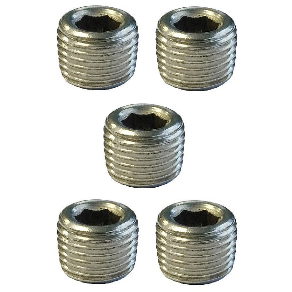 Torque Solution Stainless Steel 1/8 in NPT Plug: Universal 5 Pack Torque Solution Fittings