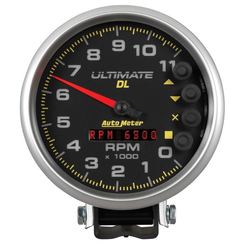 Autometer 5 inch Ultimate DL Playback Tachometer 11000 RPM - Black AutoMeter Performance Monitors