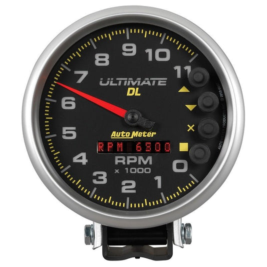 Autometer 5 inch Ultimate DL Playback Tachometer 11000 RPM - Black AutoMeter Performance Monitors