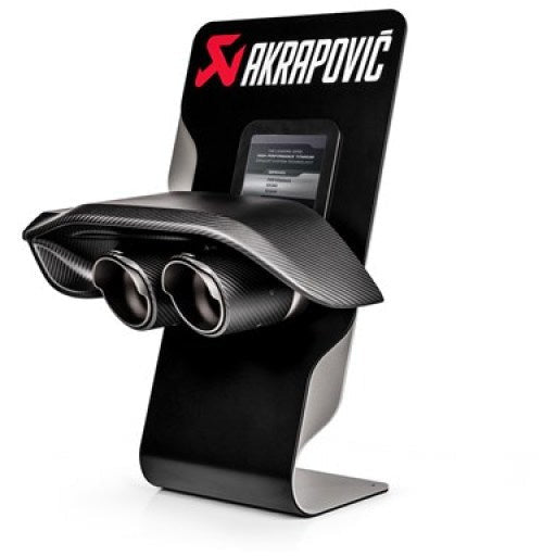 Akrapovic Counter Display with Sample Tail Pipe Set and Carbon Diffuser (High Gloss) Akrapovic Marketing