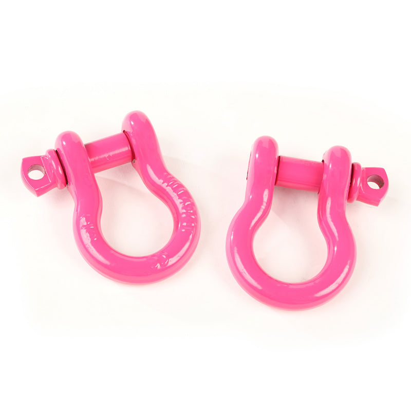 Rugged Ridge Pink 3/4in D-Ring Shackles Rugged Ridge Shackle Kits