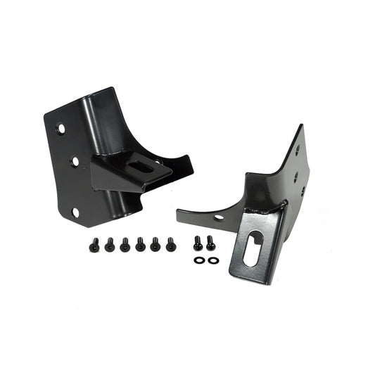 Rugged Ridge 97-06 Jeep Wrangler TJ Windshield Hinge Light Brackets Black Rugged Ridge Brackets