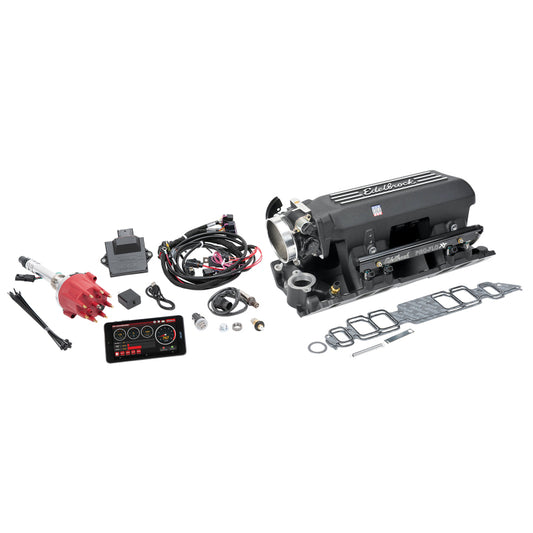 Edelbrock Pro Flo 4 XT EFI System Seq Port BBC Rect Port Std Deck 775 Max HP 60lb/hr Black Finish