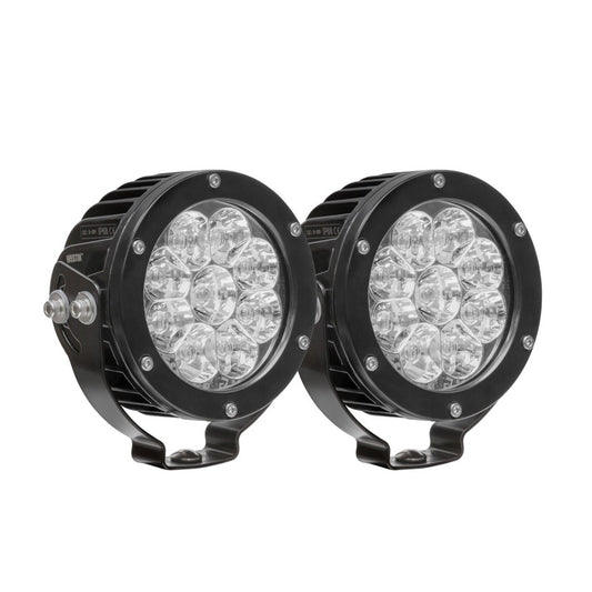 Westin Axis LED Auxiliary Light 4.75 inch Round Spot w/3W Osram (Set of 2) - Black