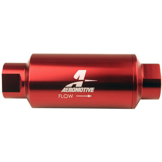 Aeromotive In-Line Filter - (AN-10) 10 Micron Microglass Element Red Anodize Finish Aeromotive Fuel Filters