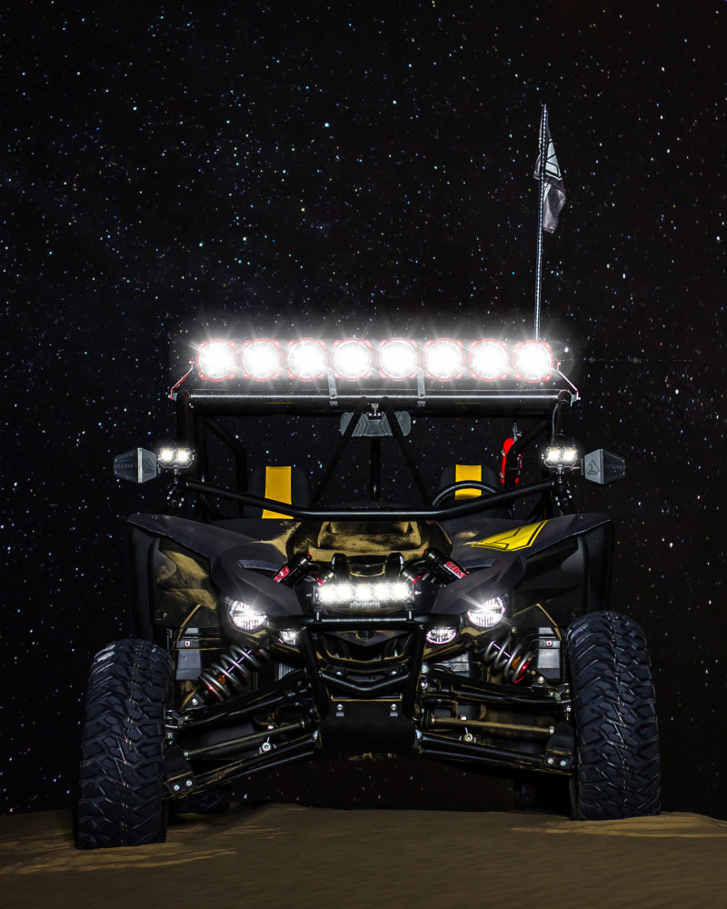 KC HiLiTES Yamaha YXZ1000R 39in. Pro6 Gravity LED 6-Light 120w Combo Beam Overhead Light Bar System