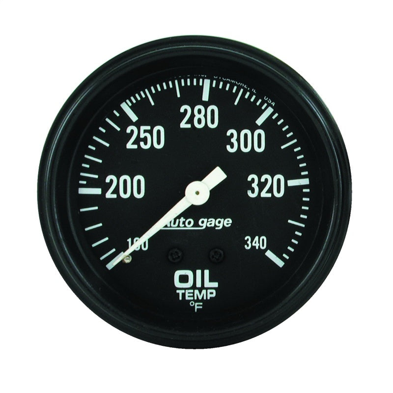 AutoMeter Gauge Oil Temperature 2-5/8in. 100-340 Deg. F Mechanical Black Autogage AutoMeter Gauges