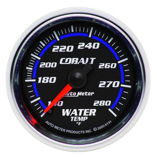 Autometer Cobalt 52mm 140-280 Deg F Mechanical Water Temperature Gauge AutoMeter Gauges
