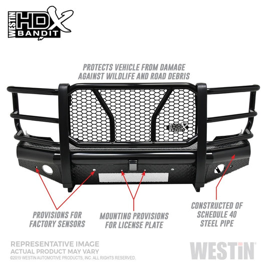 Westin/HDX Bandit 19-20 Chevrolet Silverado 1500 Front Bumper - Black