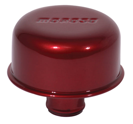 Moroso Valve Cover Breather - 1.22in Diameter - One Piece Push-In Type - Red Powder Coat